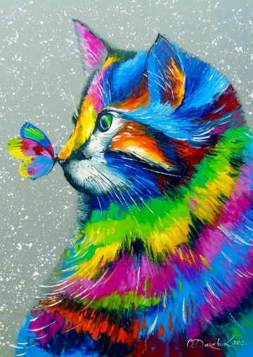 Enjoy Puzzle - Bright Cat and Butterfly - 1000 Stukjes