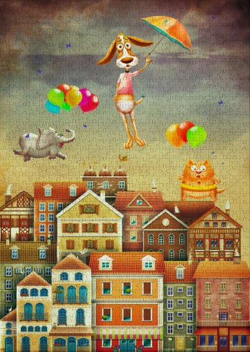 Enjoy Puzzle - Above the City - 1000 Stukjes 3