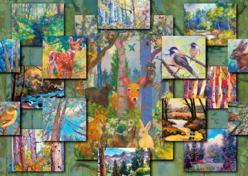 Enjoy Puzzle - Woodland Collage - 1000 Stukjes
