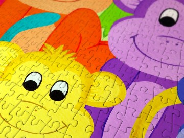 Enjoy Puzzle - Rainbow Monkeys - 1000 Stukjes 5