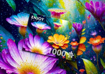 Enjoy Puzzle - Flowers in the Rain - 1000 Stukjes 6
