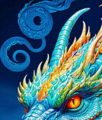 Enjoy Puzzle - Blue Dragon - 1000 Stukjes 5