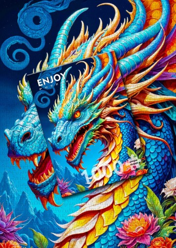 Enjoy Puzzle - Blue Dragon - 1000 Stukjes 7