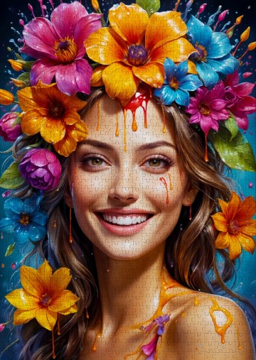 Enjoy Puzzle - Flower Girl - 1000 Stukjes 3