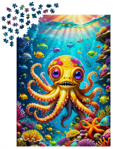 Enjoy Puzzle - Cute Octopus - 1000 Stukjes 4