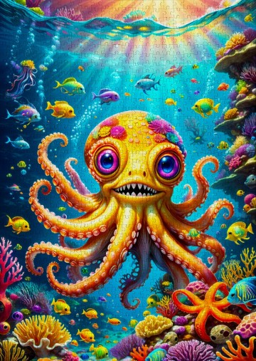 Enjoy Puzzle - Cute Octopus - 1000 Stukjes 3