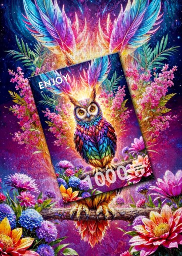 Enjoy Puzzle - Neon Owl - 1000 Stukjes 6