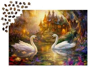 Enjoy Puzzle - Swan Song - 1000 Stukjes 5