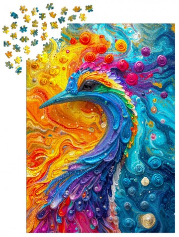 Enjoy Puzzle - Marble Feathers - 1000 Stukjes 5