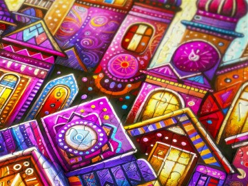 Enjoy Puzzle - Violet Town - 1000 Stukjes 4