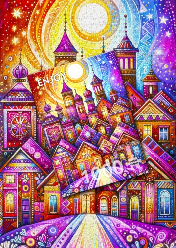 Enjoy Puzzle - Violet Town - 1000 Stukjes 6