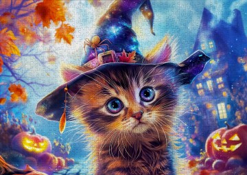 Enjoy Puzzle - Little Witch Cat - 1000 Stukjes 3