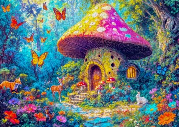Enjoy Puzzle - Mushroom Cottage - 1000 Stukjes 3