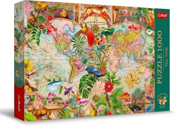 Trefl - Antique World Map - 1000 Stukjes 2