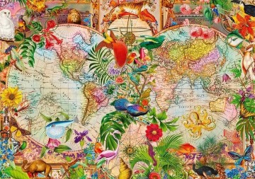 Trefl - Antique World Map - 1000 Stukjes