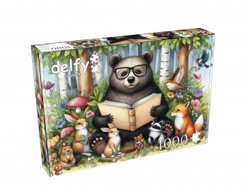 Delfy Puzzle - Bear's Storytime Circle - 1000 Stukjes 2