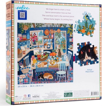 EeBoo - Blue Kitchen - 1000 Stukjes 3
