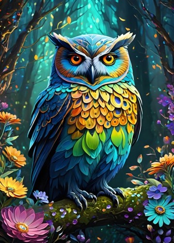 Alipson Puzzle - Blue Owl - 500 Stukjes