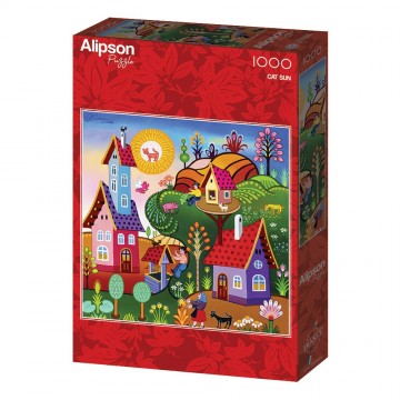 Alipson Puzzle - Cat Sun - 1000 Stukjes 2