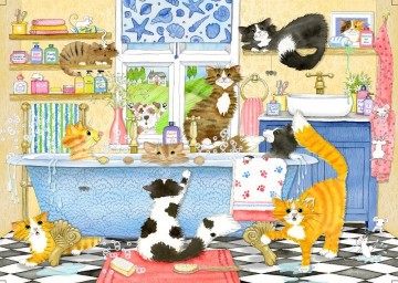 Gibsons - Catastrophe Cottage - Cats in the Bathroom