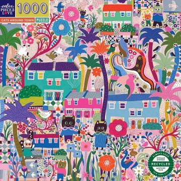 EeBoo - Cats Around Town - 1000 Stukjes