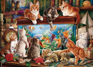 Eurographics - Cats by the Aquarium - 1000 Stukjes