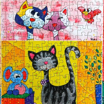 JaCaRou Puzzle - Cats Everywhere! - 1000 Stukjes 3