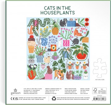 Galison - Cats in the Houseplants - 500 Stukjes 4