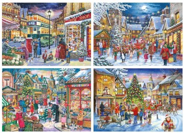 The House of Puzzles - Christmas Shopping - 4 x 500 Stukjes