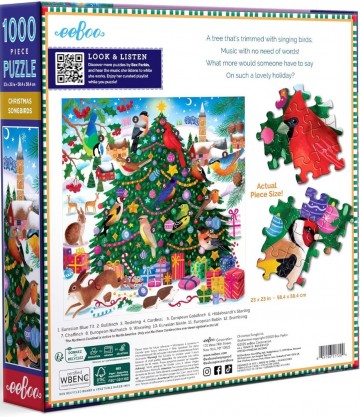 EeBoo - Christmas Songbirds - 1000 Stukjes 3