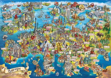 Eurographics - Crazy Map of Europe - 2000 Stukjes
