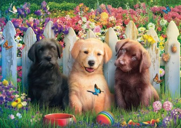 Schmidt - Cute Puppies Scene - 1000 Stukjes