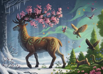 Ravensburger - Deer in Spring - 1000 Stukjes