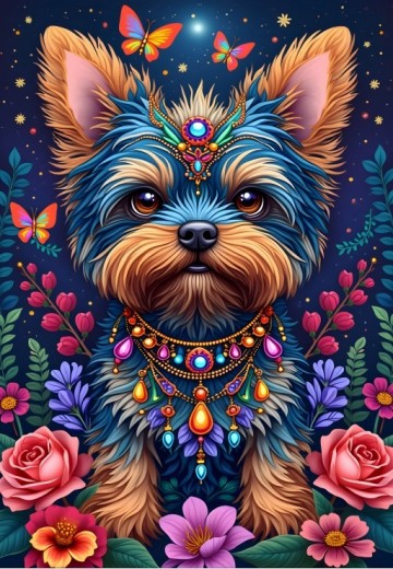 Alipson Puzzle - Le Chien au Pays des Fleurs - 1000 Stukjes