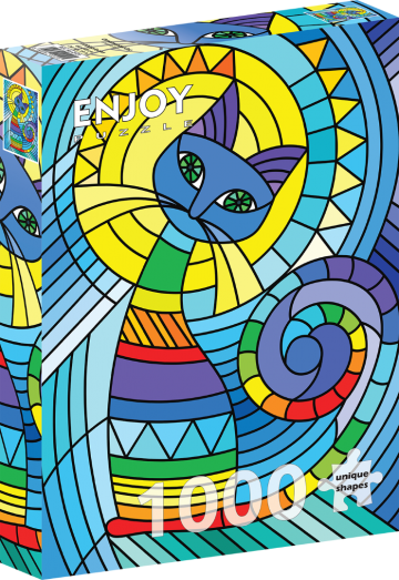 Enjoy Puzzle - Ornamental Cat - 1000 Stukjes 2