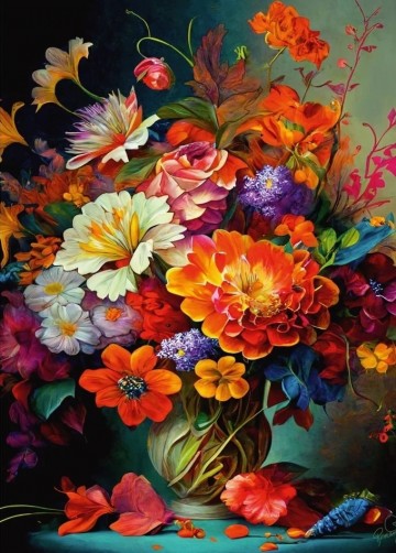 Dino - Flowers in a Vase - 1000 Stukjes