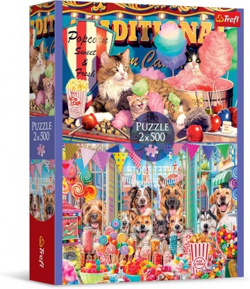 Trefl - Fluffy Friends - 2 x 500 Stukjes 2