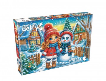 Delfy Puzzle - Frosty Friends Forever - 1000 Stukjes 2