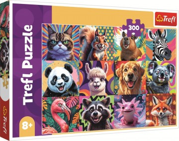 Trefl - Funny Animal Portraits - 300 XL Stukjes 2