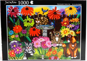 JaCaRou Puzzles - Garden Cats - 1000 Stukjes 3