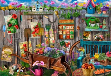 Bluebird Puzzle - Garden Tool Fence - 1000 Stukjes