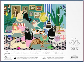 Galison - Glamour Cats - 1000 Stukjes 3