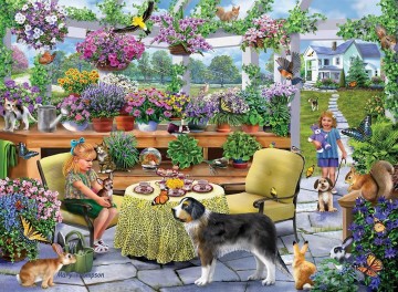 Bits and Pieces - Greenhouse Tea Party - 1000 Stukjes