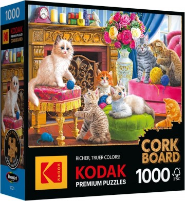 RoseArt - Kittens by the Fireplace - 1000 Stukjes 2