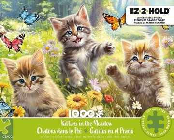Ceaco - Kittens in the Meadow - 1000 Stukjes Easy Grip Schade 2 - 3