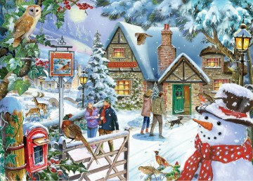 The House of Puzzles - Let it Snow - Snowman's View - 500 Stukjes