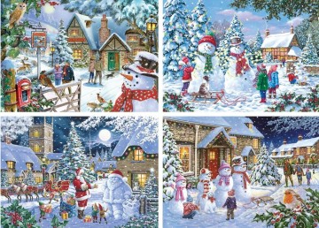 The House of Puzzles - Let it Snow - 4 x 500 Stukjes