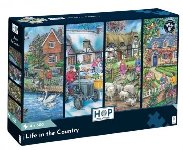 The House of Puzzles - Life in the Country - 4 x 500 Stukjes 2