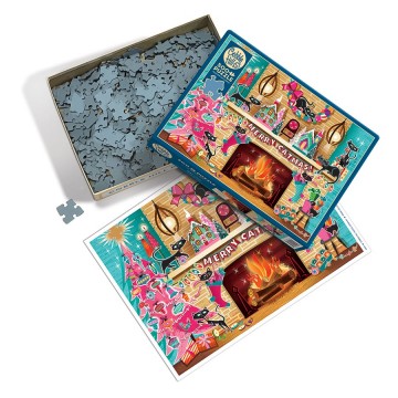 Cobble Hill - Merry Catmas - 500 XL Stukjes 3