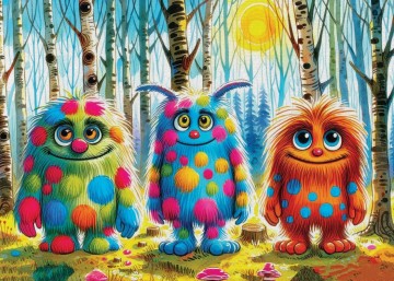 Delfy Puzzle - Monsterous Trio - 1000 Stukjes